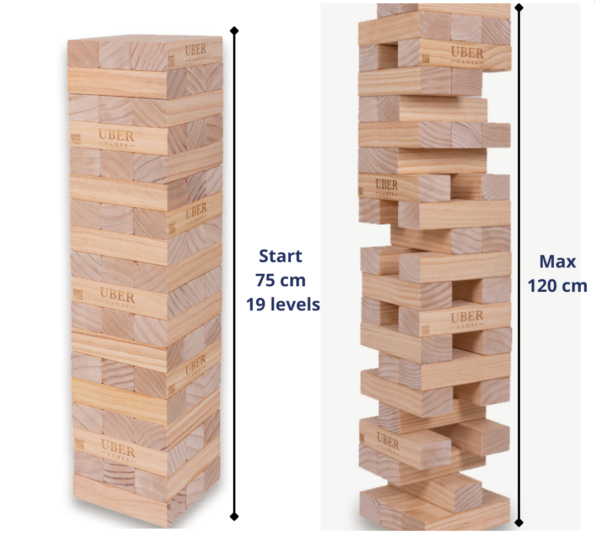 Stapeltoren XXL - Jenga tot 120cm hoog - Afbeelding 2